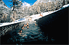 Foto di una vasca all'aperto ai Bagni Nuovi di Bormio