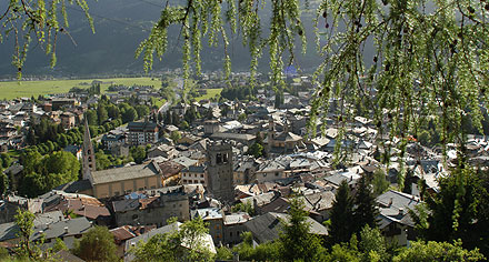 Panorama di Bormio dal sentiero