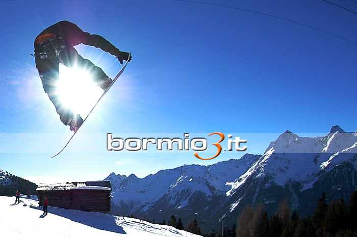 Lo snowpark a Bormio 2000 - Colpo di sole